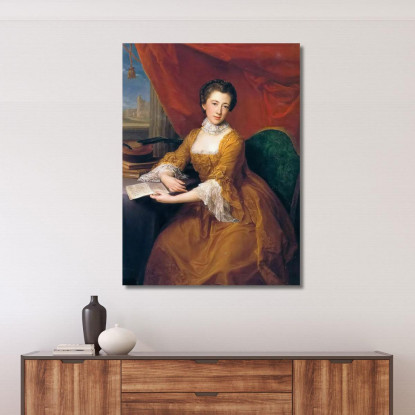 Ritratto Di Signora Margaret Georgiana Poyntz Pompeo Batoni pbt36 quadro stampato su tela