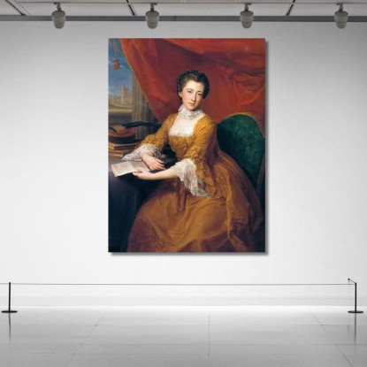 Ritratto Di Signora Margaret Georgiana Poyntz Pompeo Batoni pbt36 quadro stampato su tela