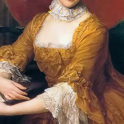 Ritratto Di Signora Margaret Georgiana Poyntz Pompeo Batoni pbt36 quadro stampato su tela