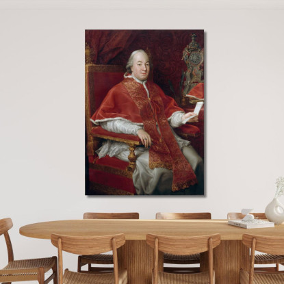 Portrait Of Pope Pius Vi Giovanni Angelo Braschi Pompeo Batoni pbt37 quadro stampato su tela