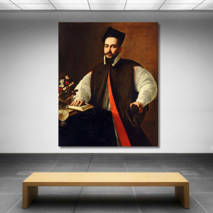 Ritratto Di Papa Urbano Viii Caravaggio crv25 quadro stampato su tela