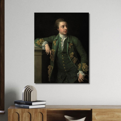 Ritratto Di Tommaso Fortescue Pompeo Batoni pbt39 quadro stampato su tela