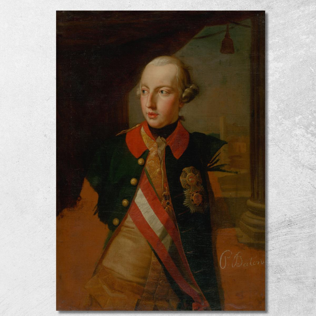Studio Per Il Ritratto Dell'Imperatore Giuseppe Ii Pompeo Batoni pbt44 quadro stampato su tela Studio Per Il Ritratto Dell'Imperatore Giuseppe Ii Pompeo Batoni pbt44 quadro stampato su tela