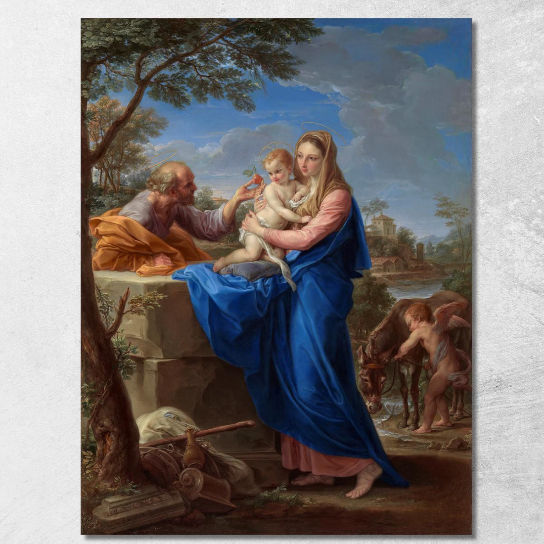 Il Resto Della Fuga In Egitto Pompeo Batoni pbt50 quadro stampato su tela