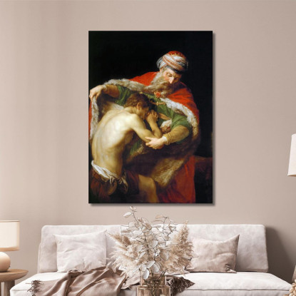 Il Ritorno Del Figliol Prodigo Pompeo Batoni pbt51 quadro stampato su tela