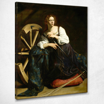 Santa Caterina D'Alessandria Caravaggio crv28 quadro stampato su tela