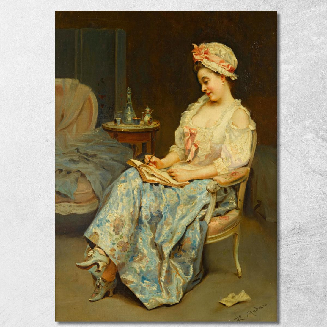 Un Momento Di Riflessione Raimundo de Madrazo y Garreta rmg1 quadro stampato su tela