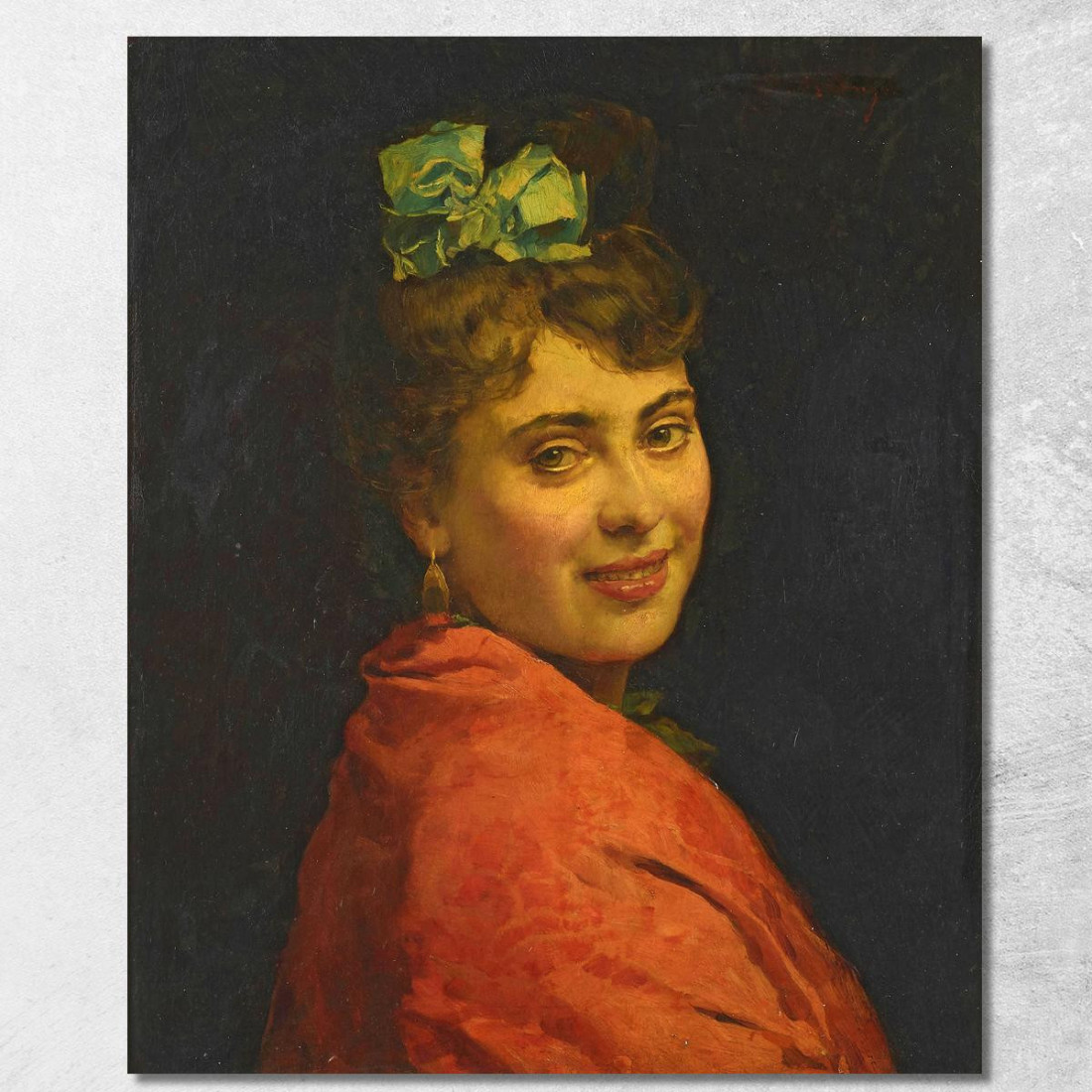 Ritratto Di Dama Con Scialle Rosso Raimundo de Madrazo y Garreta rmg2 quadro stampato su tela Ritratto Di Dama Con Scialle Rosso Raimundo de Madrazo y Garreta rmg2 quadro stampato su tela