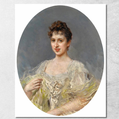 Clotilde Marchesa Di Acricollar Raimundo de Madrazo y Garreta rmg12 quadro stampato su tela