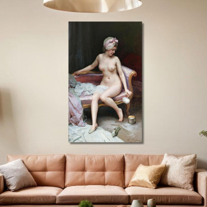 Dopo Il Bagno Nudo Della Donna Raimundo de Madrazo y Garreta rmg15 quadro stampato su tela