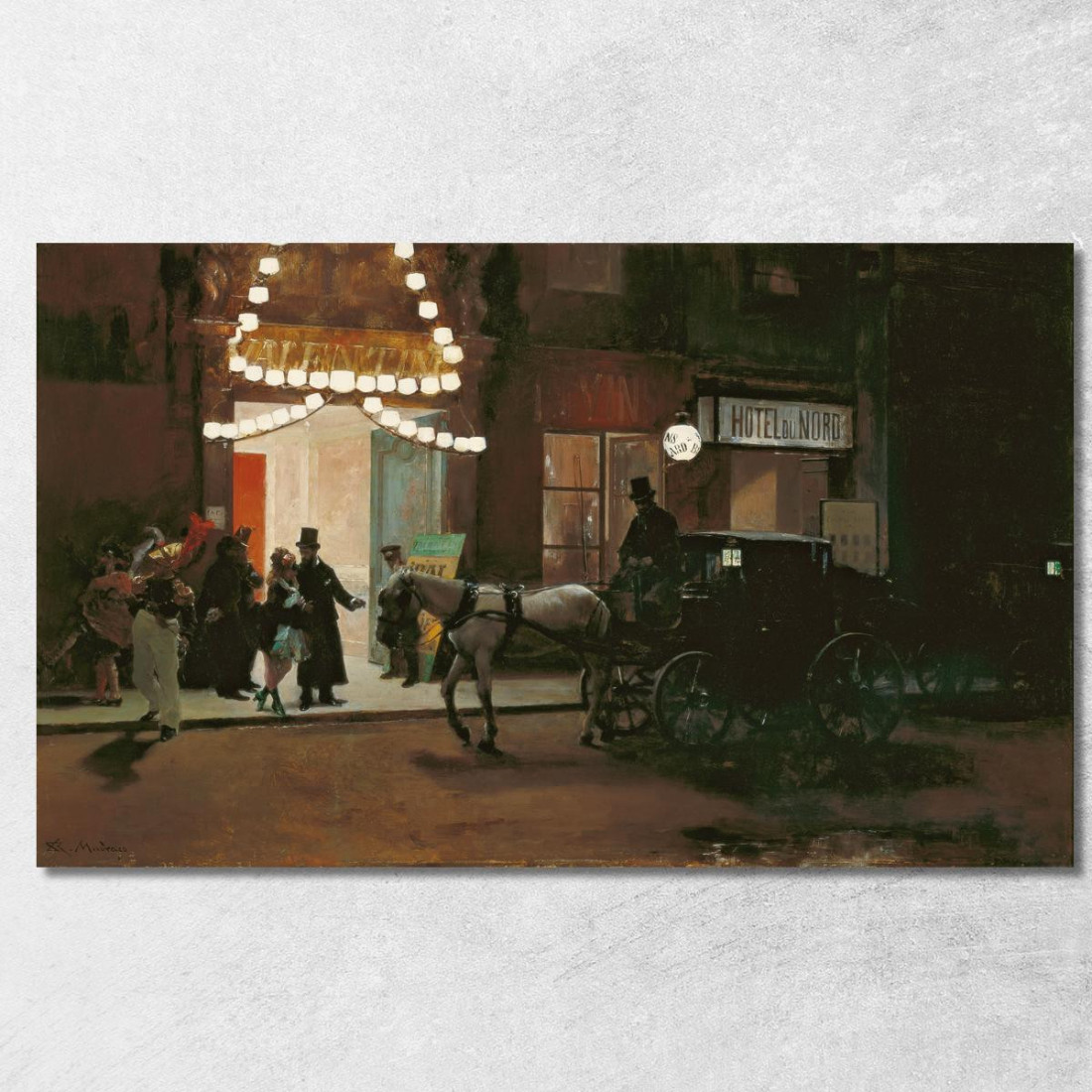 L'Uscita Dal Ballo In Maschera Raimundo de Madrazo y Garreta rmg22 quadro stampato su tela L'Uscita Dal Ballo In Maschera Raimundo de Madrazo y Garreta rmg22 quadro stampato su tela