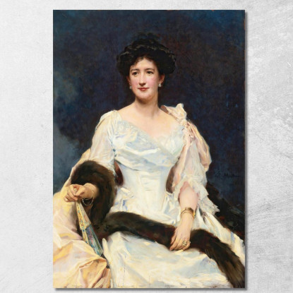 Ritratto Di Signora 2 Raimundo de Madrazo y Garreta rmg25 quadro stampato su tela