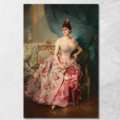 Ritratto Di Signora Raimundo de Madrazo y Garreta rmg27 quadro stampato su tela