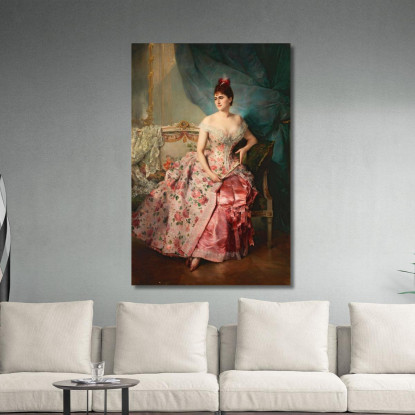 Ritratto Di Signora Raimundo de Madrazo y Garreta rmg27 quadro stampato su tela