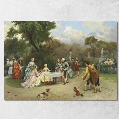 Principessa Nei Giardini Di Versailles Raimundo de Madrazo y Garreta rmg31 quadro stampato su tela