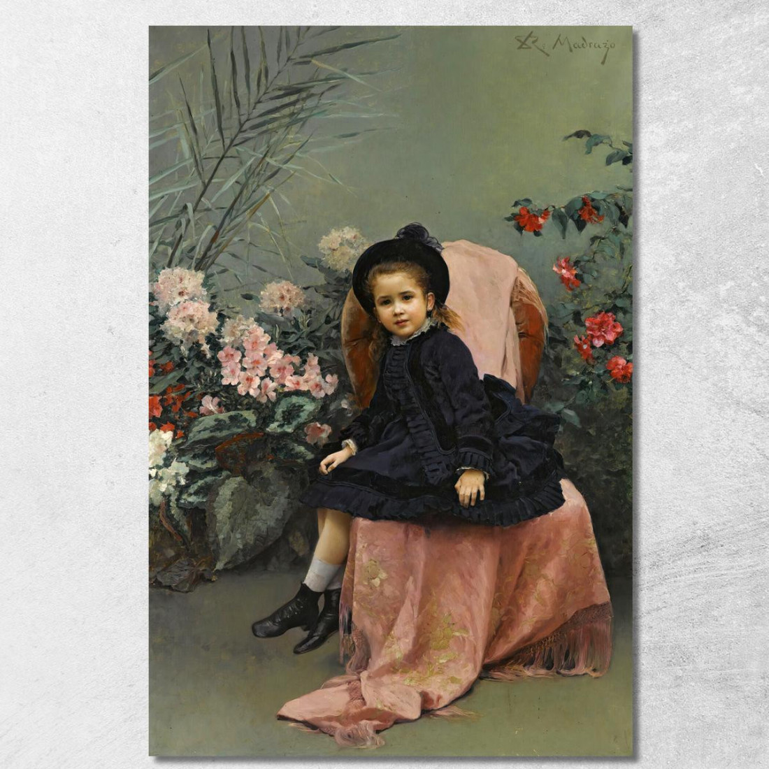 Retrato De Mercedes De Heeren Ritratto Di Mercedes De Heeren Raimundo de Madrazo y Garreta rmg32 quadro stampato su tela Retrato De Mercedes De Heeren Ritratto Di Mercedes De Heeren Raimundo de Madrazo y Garreta rmg32 quadro stampato su tela