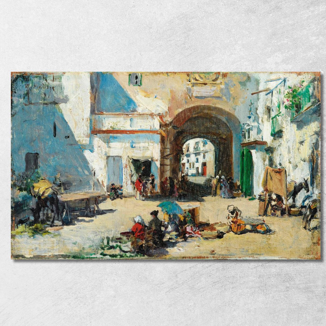 Scena Di Strada Raimundo de Madrazo y Garreta rmg35 quadro stampato su tela Scena Di Strada Raimundo de Madrazo y Garreta rmg35 quadro stampato su tela
