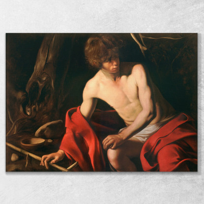 San Giovanni Battista Caravaggio crv33 quadro stampato su tela