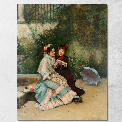 La Lettera Raimundo de Madrazo y Garreta rmg38 quadro stampato su tela