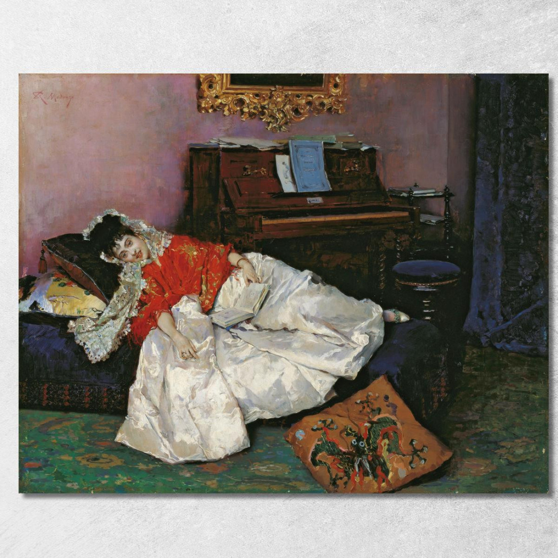 La Lettura Di Aline Masson Raimundo de Madrazo y Garreta rmg39 quadro stampato su tela La Lettura Di Aline Masson Raimundo de Madrazo y Garreta rmg39 quadro stampato su tela