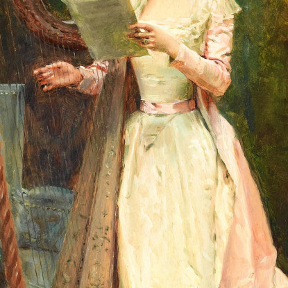 La Prova Raimundo de Madrazo y Garreta rmg40 quadro stampato su tela