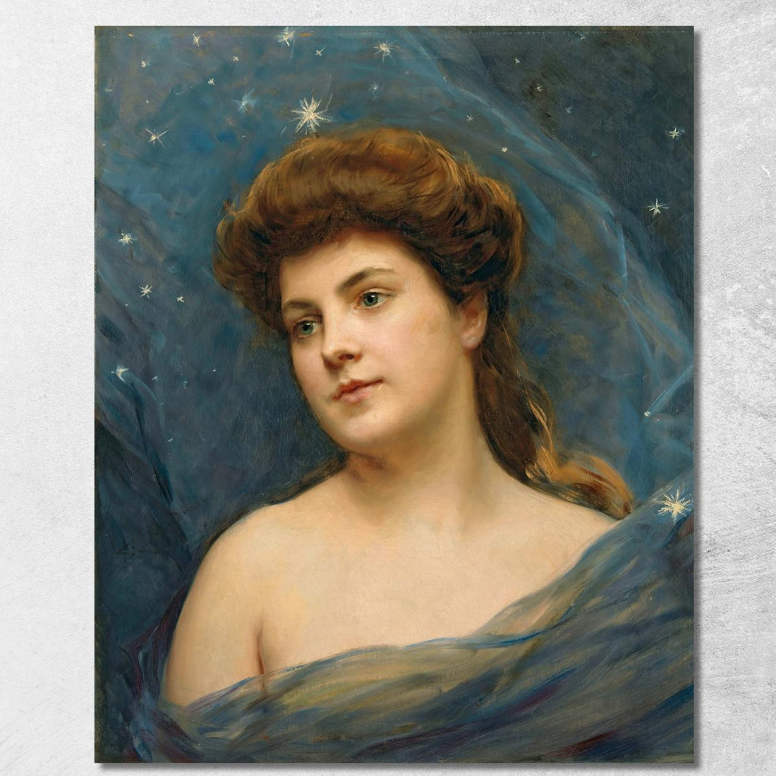 Giovane Donna Circondata Da Stelle Raimundo de Madrazo y Garreta rmg48 quadro stampato su tela Giovane Donna Circondata Da Stelle Raimundo de Madrazo y Garreta rmg48 quadro stampato su tela