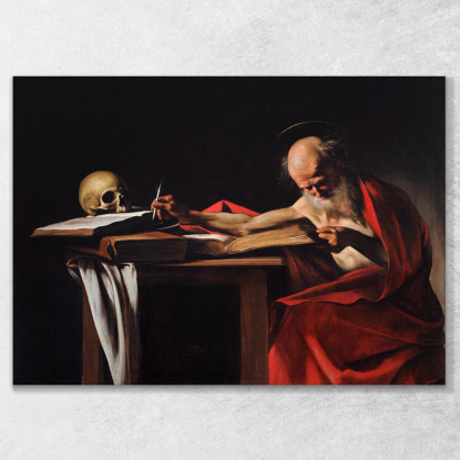 San Girolamo Scrive Caravaggio crv35 quadro stampato su tela