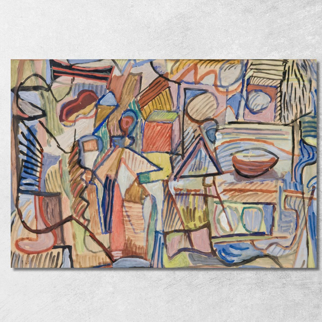 Composizione Geometrica Con Figure Sasza Blonder sbl9 quadro stampato su tela Composizione Geometrica Con Figure Sasza Blonder sbl9 quadro stampato su tela
