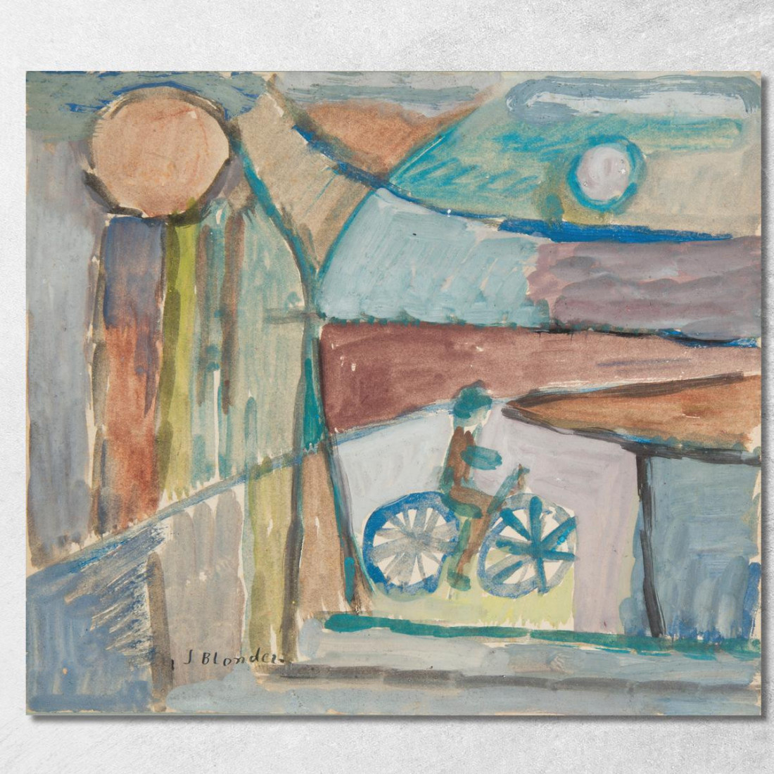 Un Ciclista Sullo Sfondo Del Paesaggio Sasza Blonder sbl25 quadro stampato su tela Un Ciclista Sullo Sfondo Del Paesaggio Sasza Blonder sbl25 quadro stampato su tela