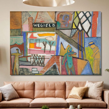 Composizione Con La Scritta Wegield Sasza Blonder sbl29 quadro stampato su tela