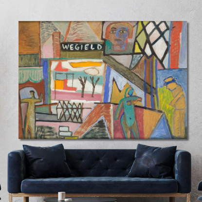 Composizione Con La Scritta Wegield Sasza Blonder sbl29 quadro stampato su tela