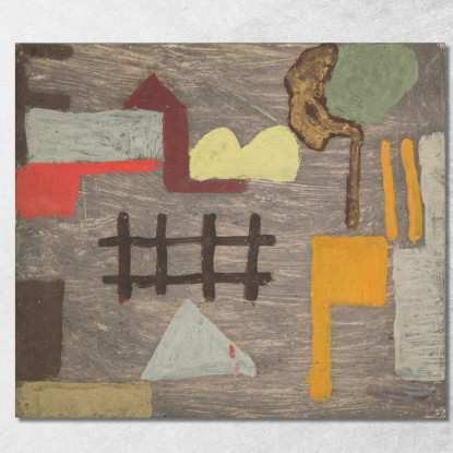 Paesaggio Surreale Con Una Recinzione Sasza Blonder sbl34 quadro stampato su tela