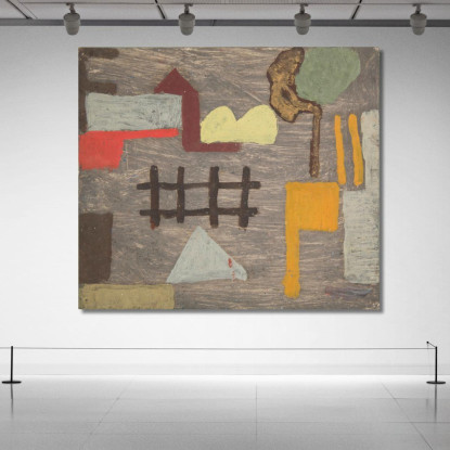 Paesaggio Surreale Con Una Recinzione Sasza Blonder sbl34 quadro stampato su tela