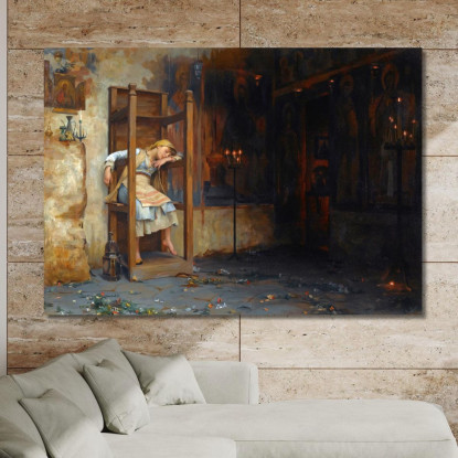 Venerdì Santo La Vestale Chrétienne Theodoros Ralli trl11 quadro stampato su tela