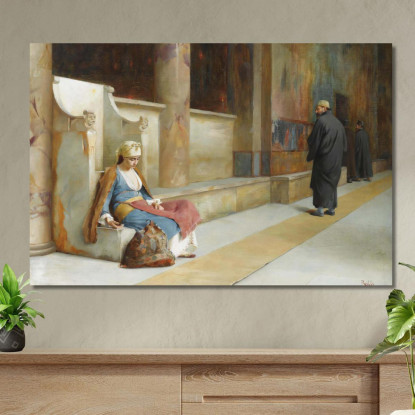 Riposo In Un Monastero Greco Theodoros Ralli trl31 quadro stampato su tela