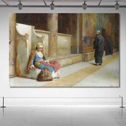 Riposo In Un Monastero Greco Theodoros Ralli trl31 quadro stampato su tela