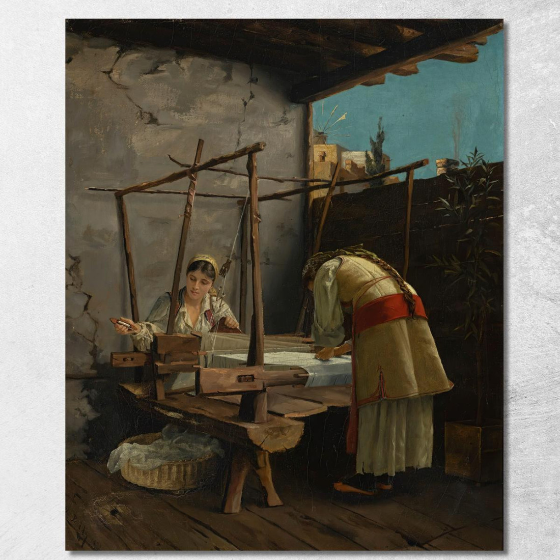 Le Tessitrici Arachova Theodoros Ralli trl38 quadro stampato su tela Le Tessitrici Arachova Theodoros Ralli trl38 quadro stampato su tela