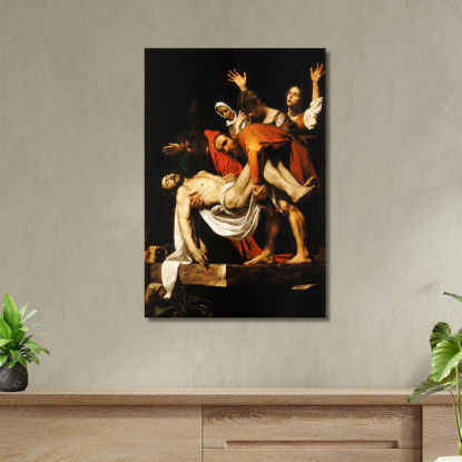 La Sepoltura Di Cristo  Caravaggio crv46 quadro stampato su tela