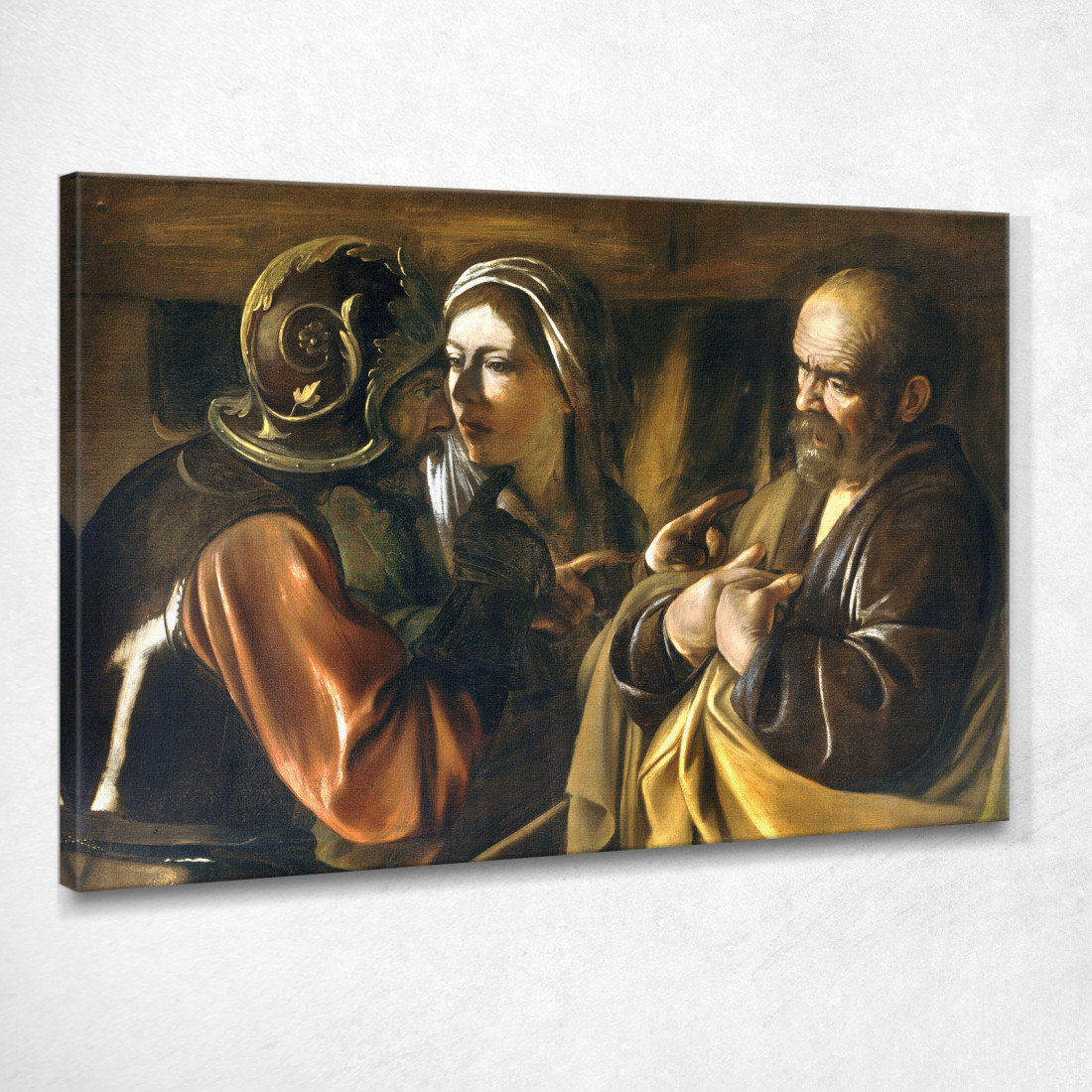 La Negazione Di San Pietro Caravaggio crv52 quadro stampato su tela