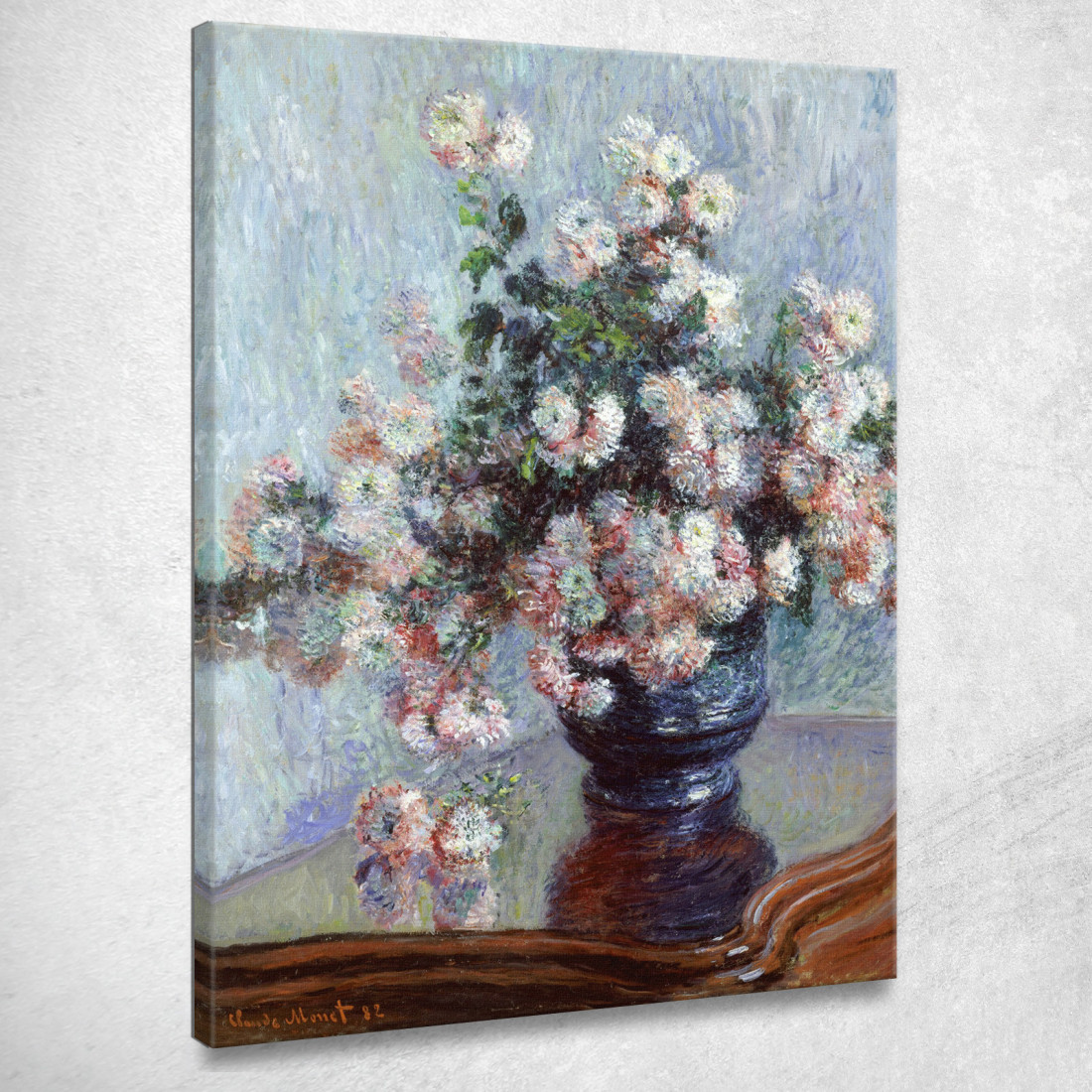 Crisantemi 1882 Claude Monet mnt9 quadro stampato su tela Crisantemi 1882 Claude Monet mnt9 quadro stampato su tela