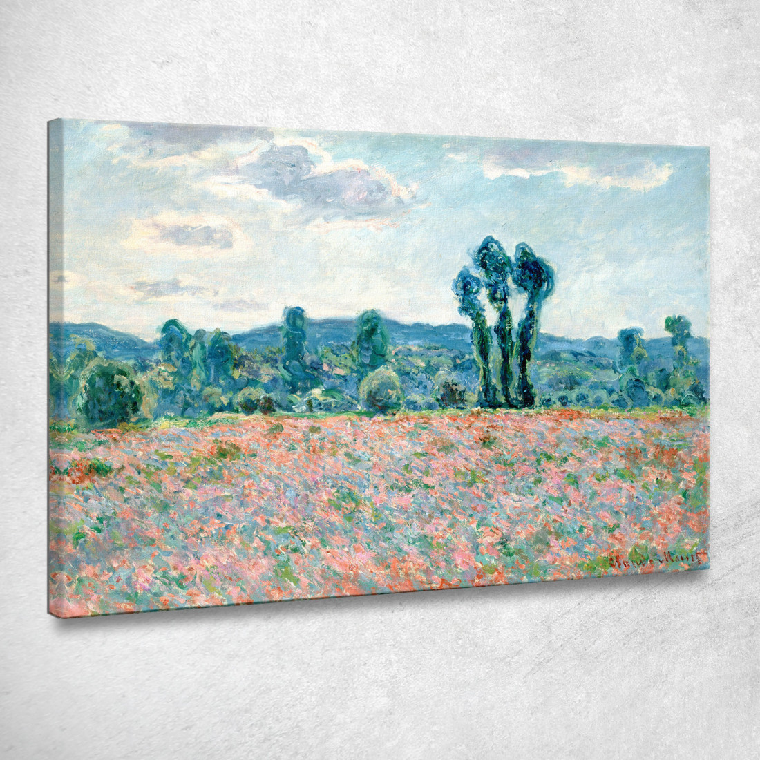 Campo Di Papaveri A Giverny 1890 Claude Monet mnt10 quadro stampato su tela Campo Di Papaveri A Giverny 1890 Claude Monet mnt10 quadro stampato su tela