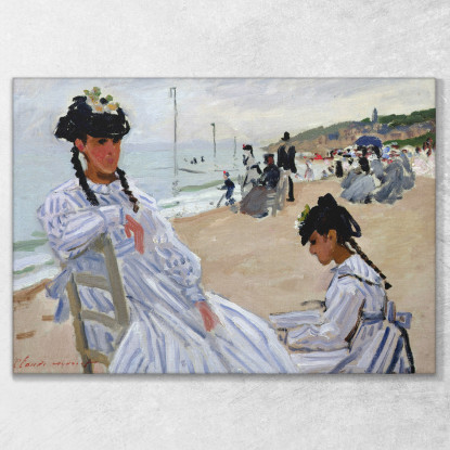 La Spiaggia Di Trouville 1870 Claude Monet mnt12 quadro stampato su tela