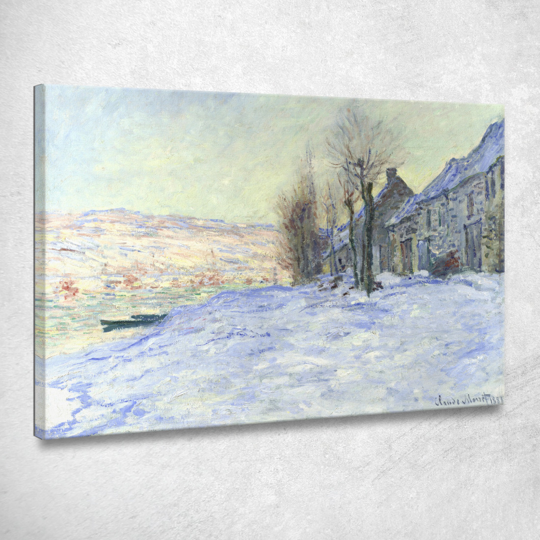 Lavacourt Sotto La Neve Claude Monet mnt18 quadro stampato su tela