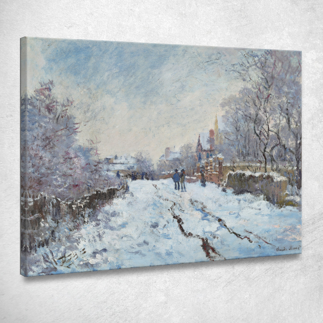 Scena Della Neve Ad Argenteuil Claude Monet mnt20 quadro stampato su tela Scena Della Neve Ad Argenteuil Claude Monet mnt20 quadro stampato su tela