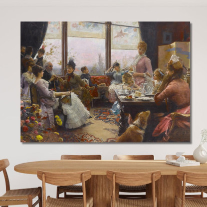 Tè Delle Cinque Julius Leblanc Stewart jls5 quadro stampato su tela