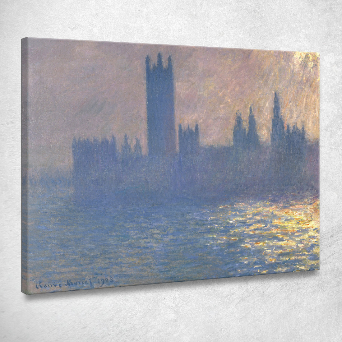 Houses Of Parliament Effetto Luce Solare 1903 Claude Monet mnt29 quadro stampato su tela