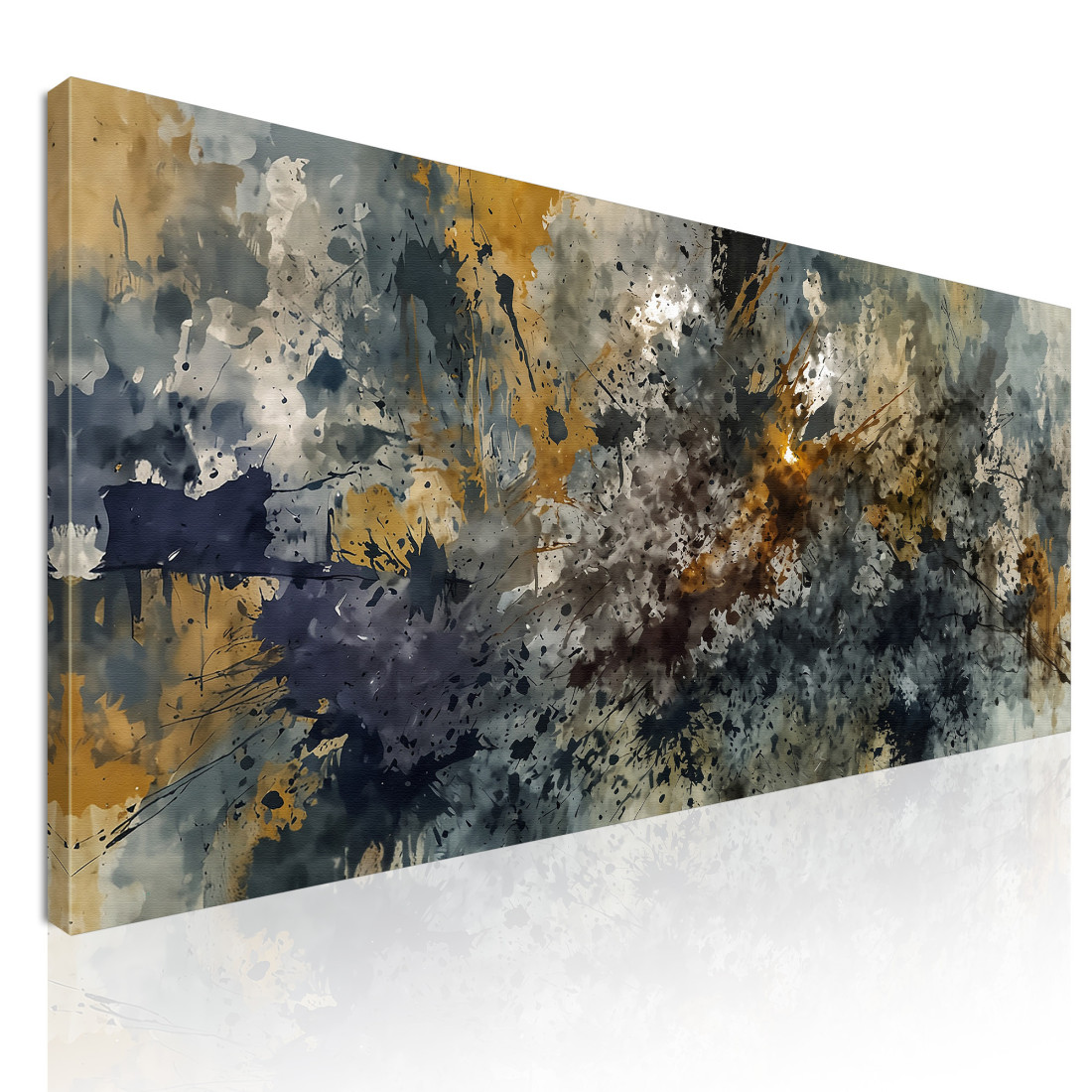 Quadro Forme Astratte Esplosione Di Colori Giallo Blu Grigio absh18 quadro stampato su tela Quadro Forme Astratte Esplosione Di Colori Giallo Blu Grigio absh18 quadro stampato su tela