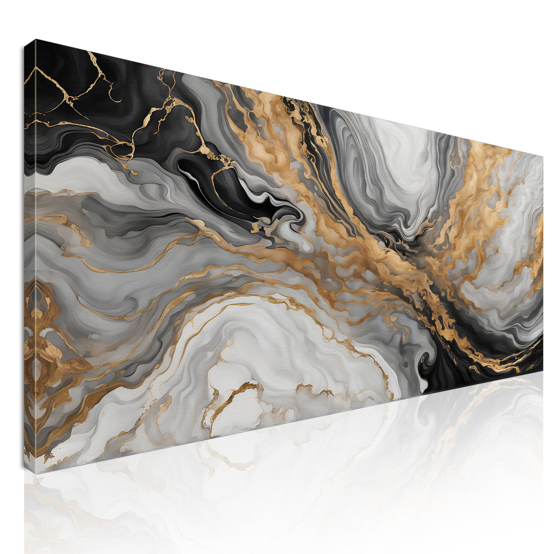 Quadro Forme Astratte Marmo Dorato E Toni Monocromatici absh27 quadro stampato su tela Quadro Forme Astratte Marmo Dorato E Toni Monocromatici absh27 quadro stampato su tela