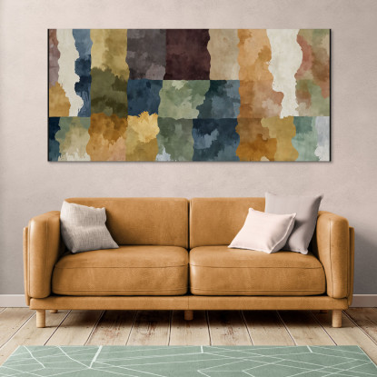 Quadro Forme Astratte Mosaico Di Tinte Di Colore absh29 quadro stampato su tela