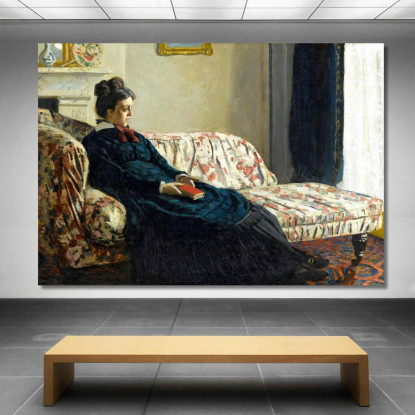 Meditazione Madame Claude Monet mnt40 quadro stampato su tela